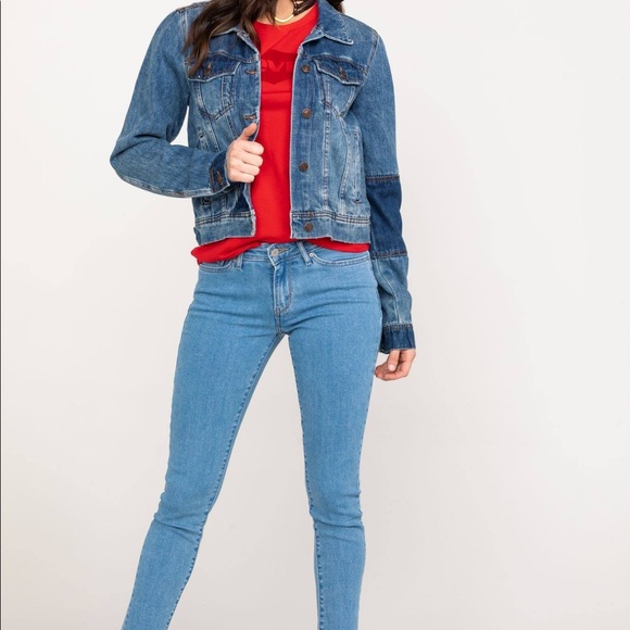 🔖New L FREE PEOPLE Rumors Denim Jacket Indigo - Picture 8 of 14